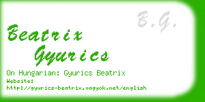 beatrix gyurics business card